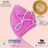 Tapabocas Mascarilla KN95 Invima 5capas X20u Ewatts Color Palo de Rosa